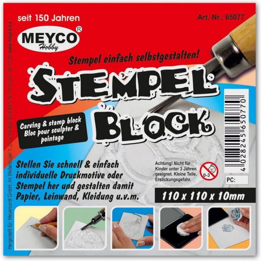 Meyco Hobby Stempel Block 11 x 11 cm