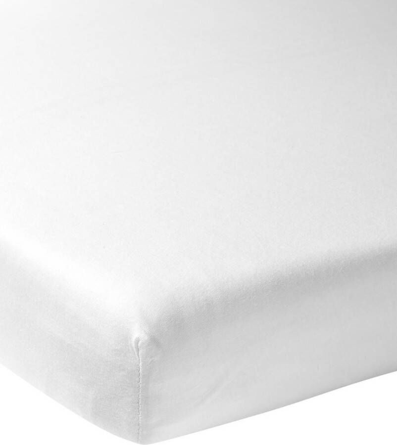 Meyco Home Uni hoeslaken eenpersoonsbed white 80x210 220cm
