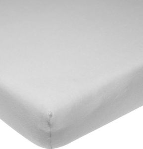 Meyco Home Uni hoeslaken eenpersoonsbed light grey 90x210 220cm