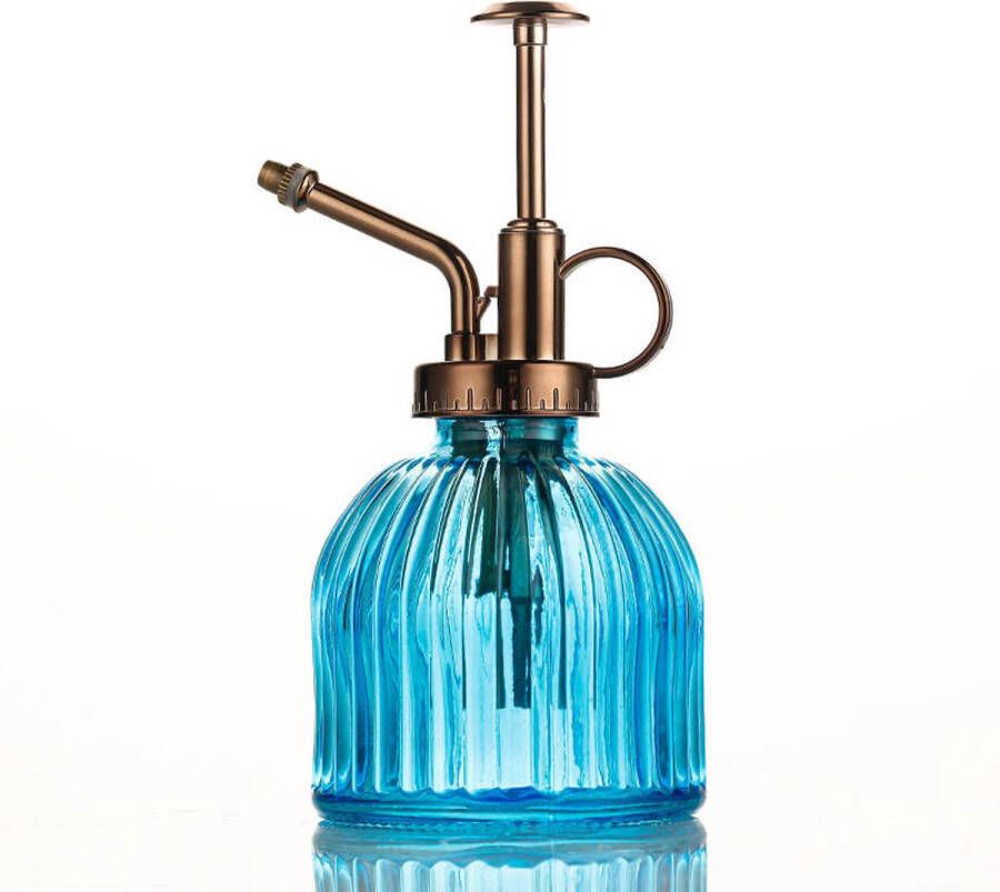 MHT Plantenspuit Glas Blauw Vintage 230 ml Spray 6 Kleuren Water Verstuiver