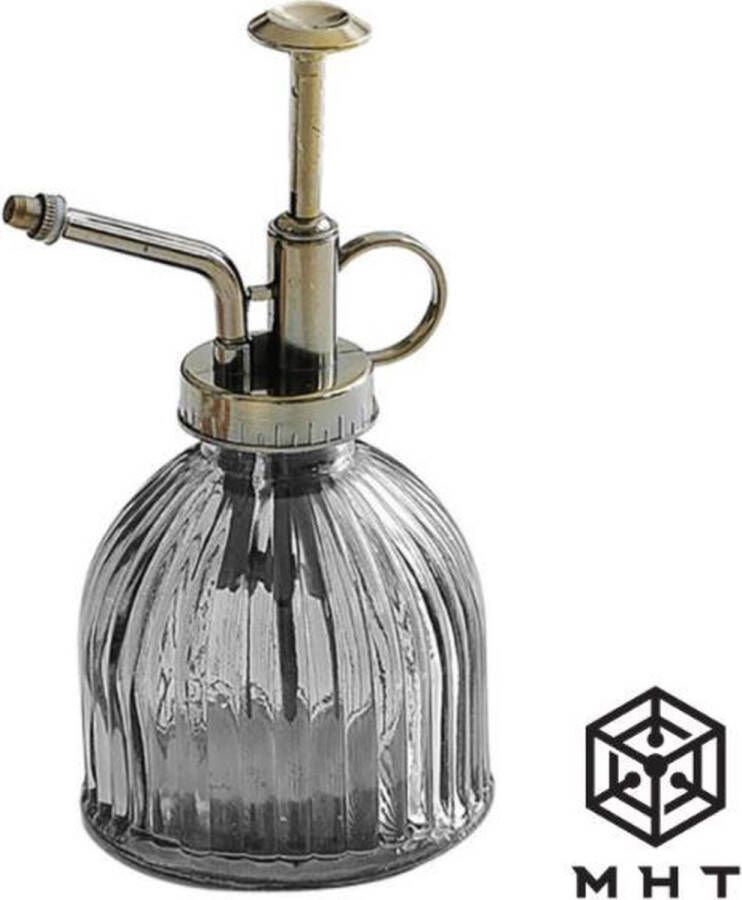 MHT Plantenspuit Glas Grijs Vintage 230 ml Spray 6 Kleuren Water Verstuiver