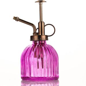 MHT Plantenspuit Glas Paars Vintage 230 ml Spray 6 Kleuren Water Verstuiver