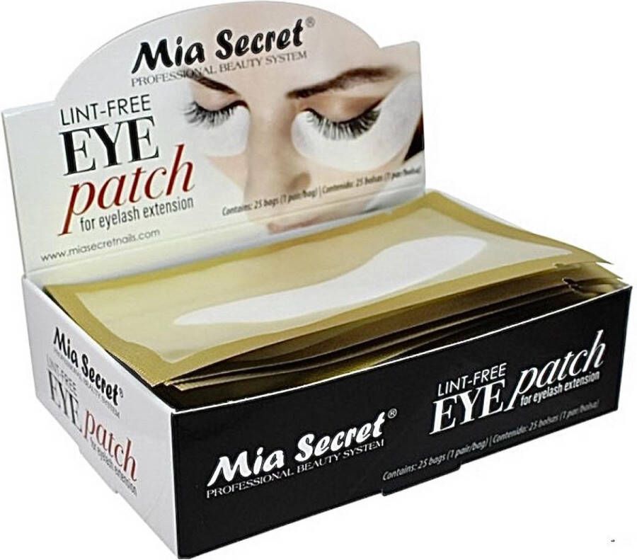 Mia Secret Pluisvrije eye pads voor lashes en wimperextensions 25 paar