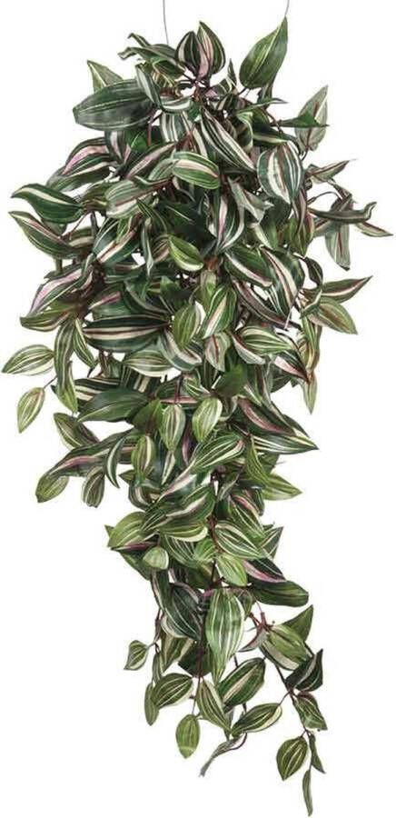 Mica Decorations 2x Tradescantia hangend groen maat in cm: 80 x 30 x 15 GROEN