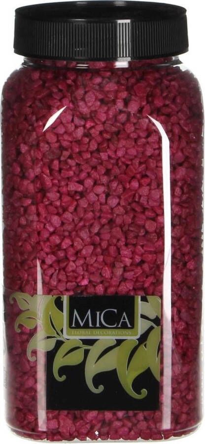 Mica Decorations 3 stuks Gravel fuchsia fles 1 kilogram