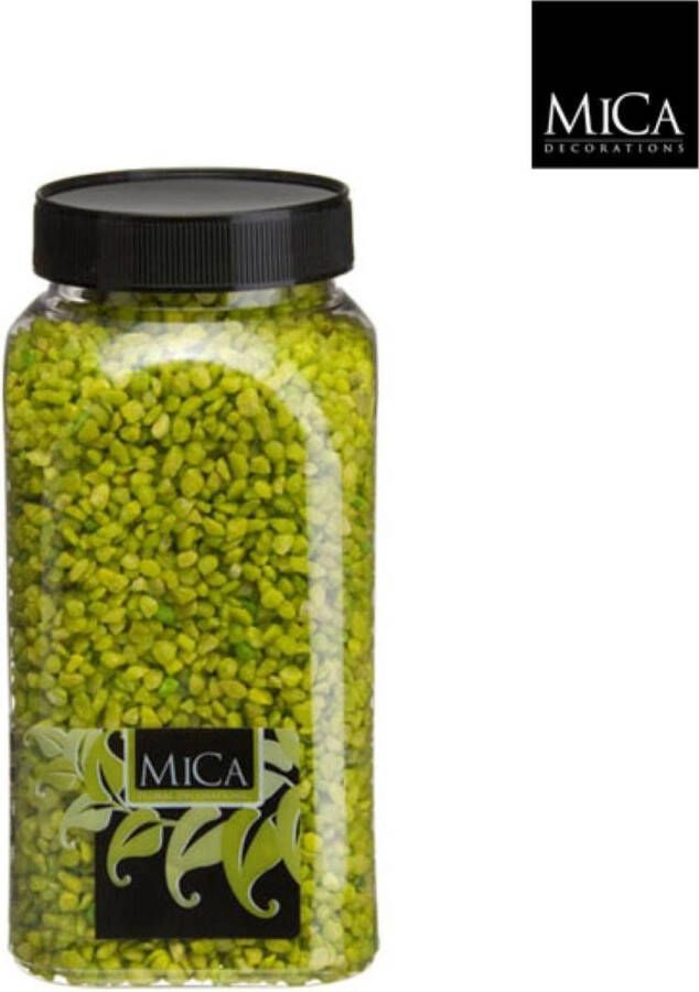 Mica Decorations 3 stuks Gravel lichtgroen fles 1 kilogram