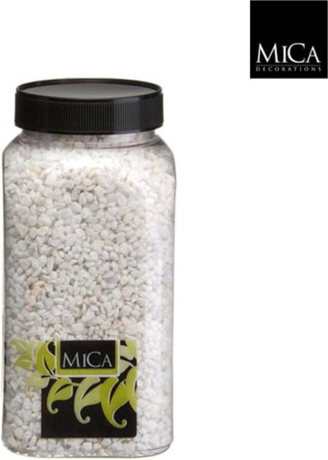 Mica Decorations 3 stuks Gravel wit fles 1 kilogram