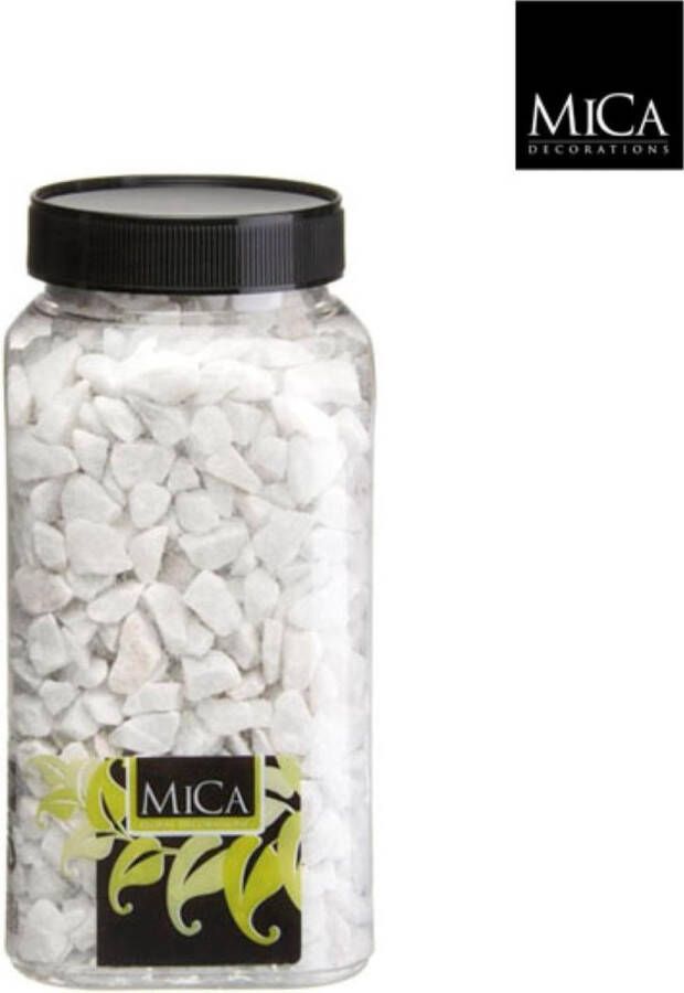 Mica Decorations 3 stuks Marbles wit fles 1 kilogram