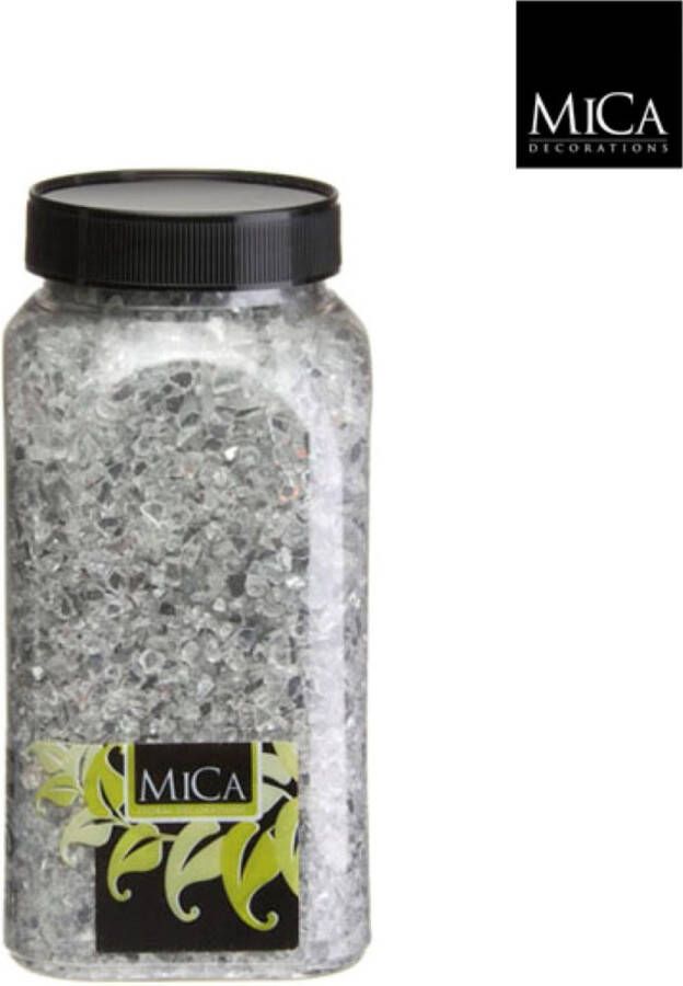 Mica Decorations 3 stuks Spiegelglas transparant fles 1 kilogram