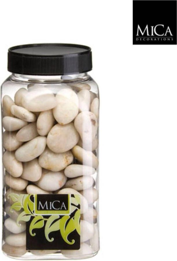 Mica Decorations 3 stuks Stenen beige fles 1 kilogram mini