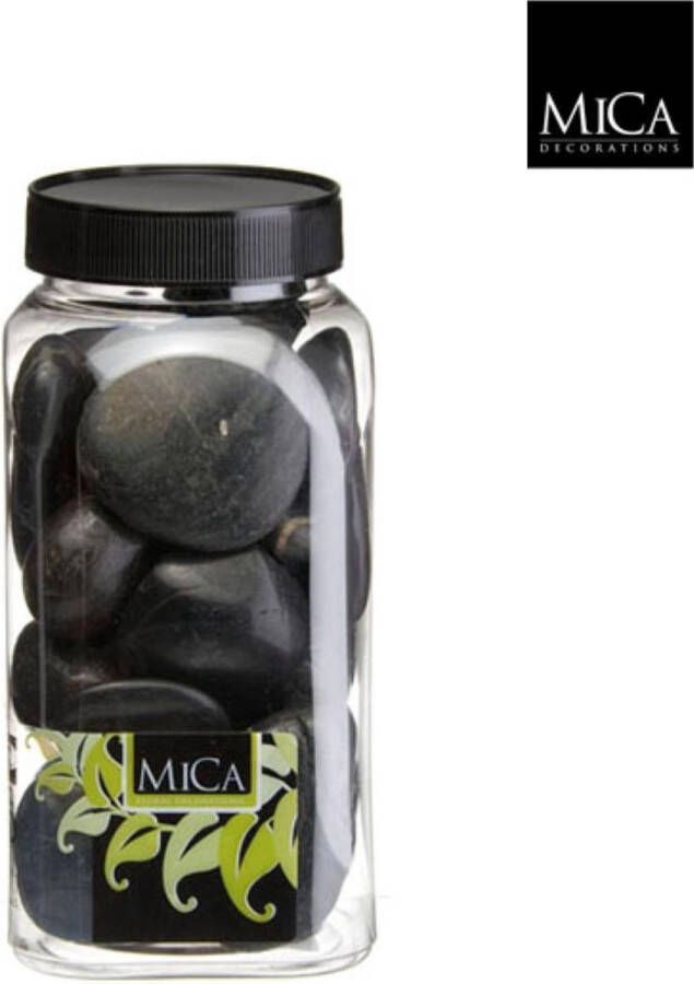 Mica Decorations 3 stuks Stenen zwart fles 1 kilogram