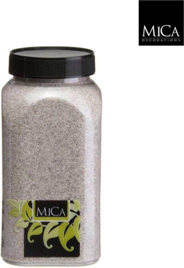 Mica Decorations 3 stuks Zand lichtgrijs fles 1 kilogram