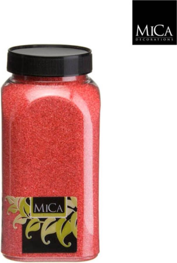 Mica Decorations 3 stuks Zand rood fles 1 kilogram