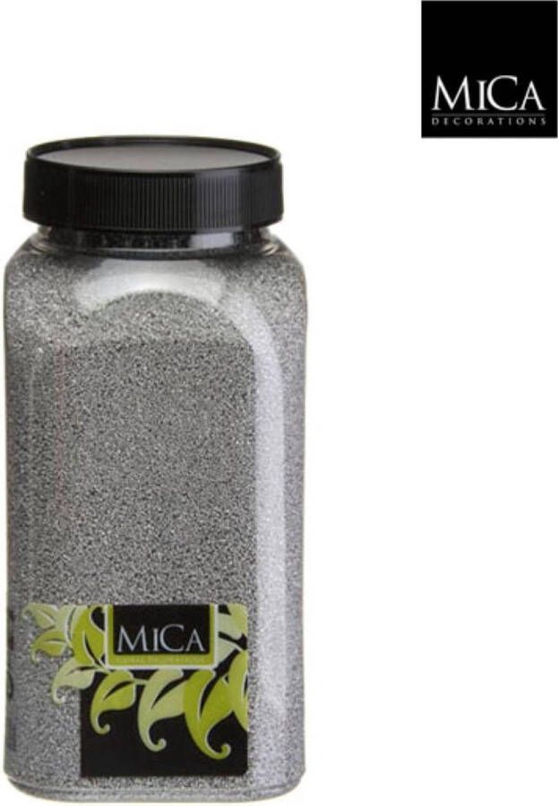 Mica Decorations 3 stuks Zand zilver fles 1 kilogram