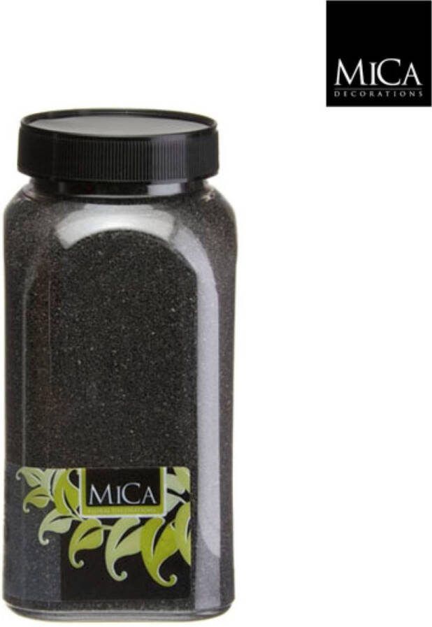 Mica Decorations 3 stuks Zand zwart fles 1 kilogram