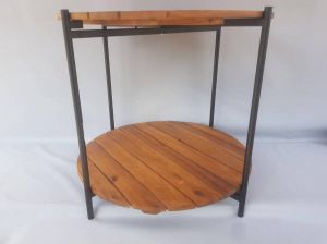 Mica Decorations Aldo bijzettafel Hout 2 layers H46 5 x D49cm