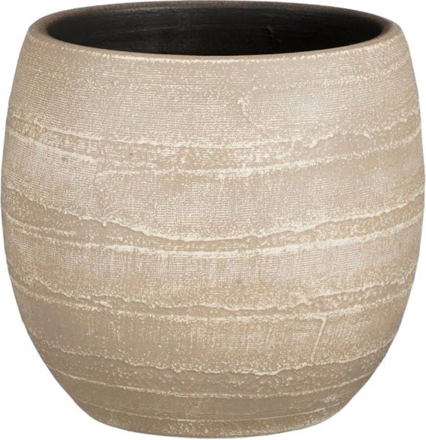 Mica Decorations Bloempot Alentejo 20x20x19 Cm Terracotta Beige