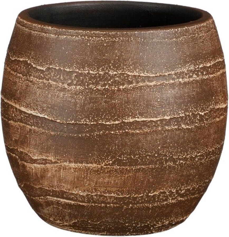 Mica Decorations Bloempot Alentejo 20x20x19 Cm Terracotta Bruin