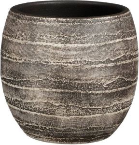 Mica Decorations Alentejo Bloempot 20x20x19 cm Terracotta Zwart