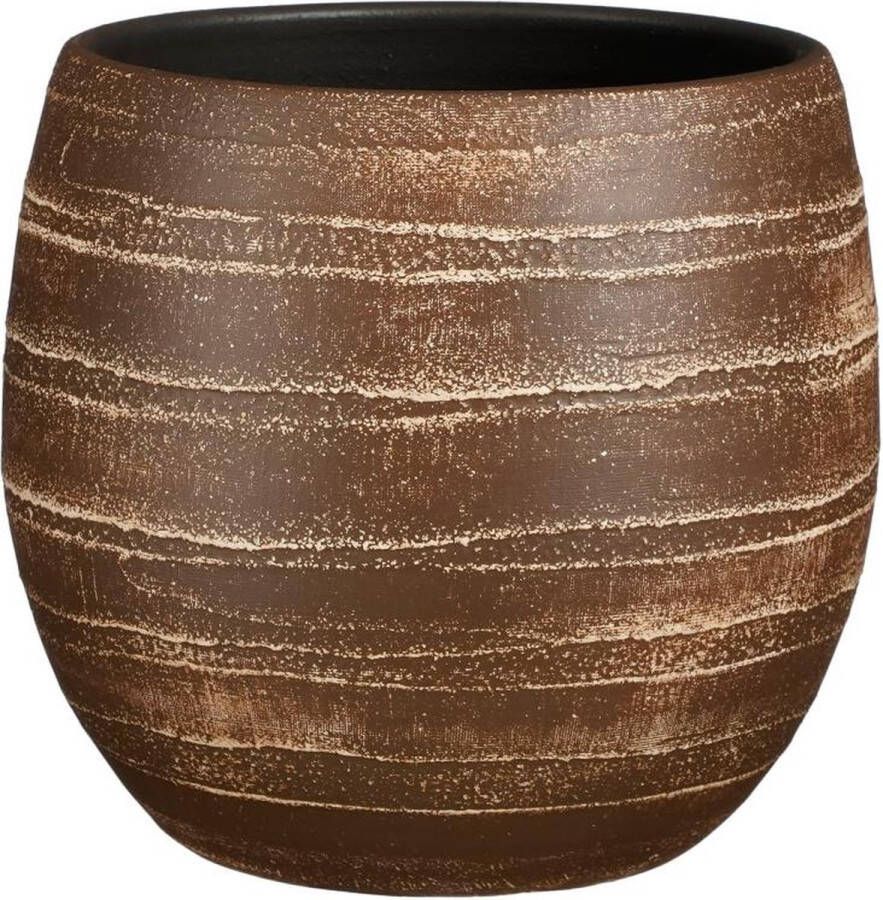 Mica Decorations Bloempot Alentejo 27x27x24 Cm Terracotta Bruin