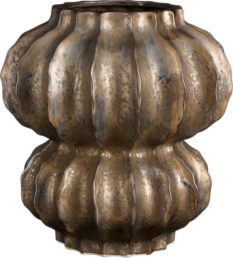 Mica Decorations Altea Vaas H35 x Ø33 cm Keramiek Brons