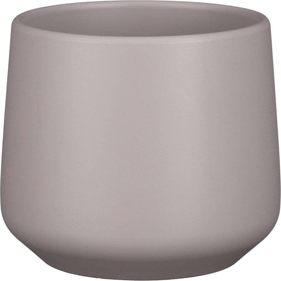 Mica Decorations Bloempot Mat Taupe Keramiek Voor Kamerplant H14 X D15.5 Cm Plantenpotten