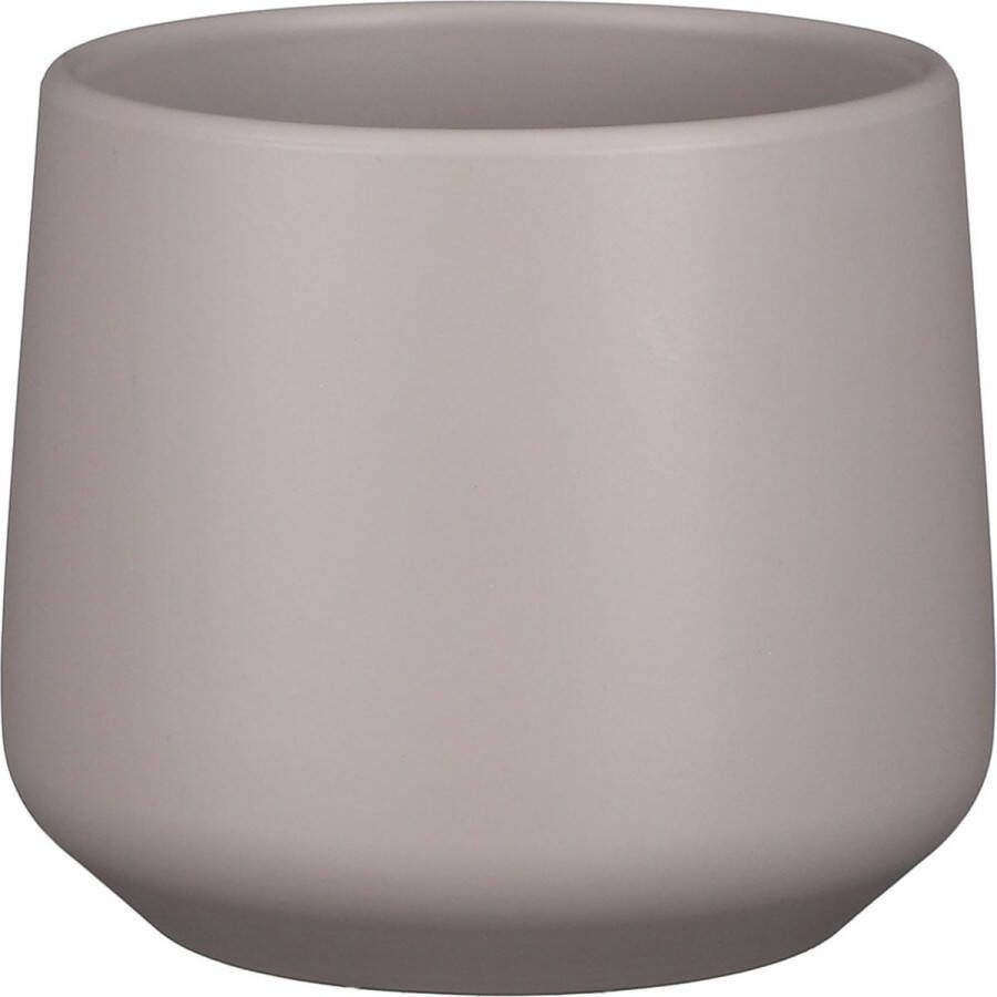 Mica Decorations Bloempot Mat Taupe Keramiek Voor Kamerplant H15.5 X D17 Cm Plantenpotten