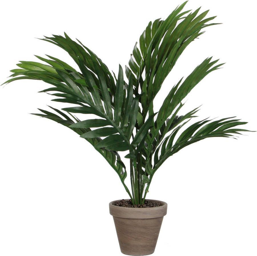 Mica Decorations Groene Areca palm kunstplant in pot 40 cm woonaccessoires woondecoraties Kunstplanten