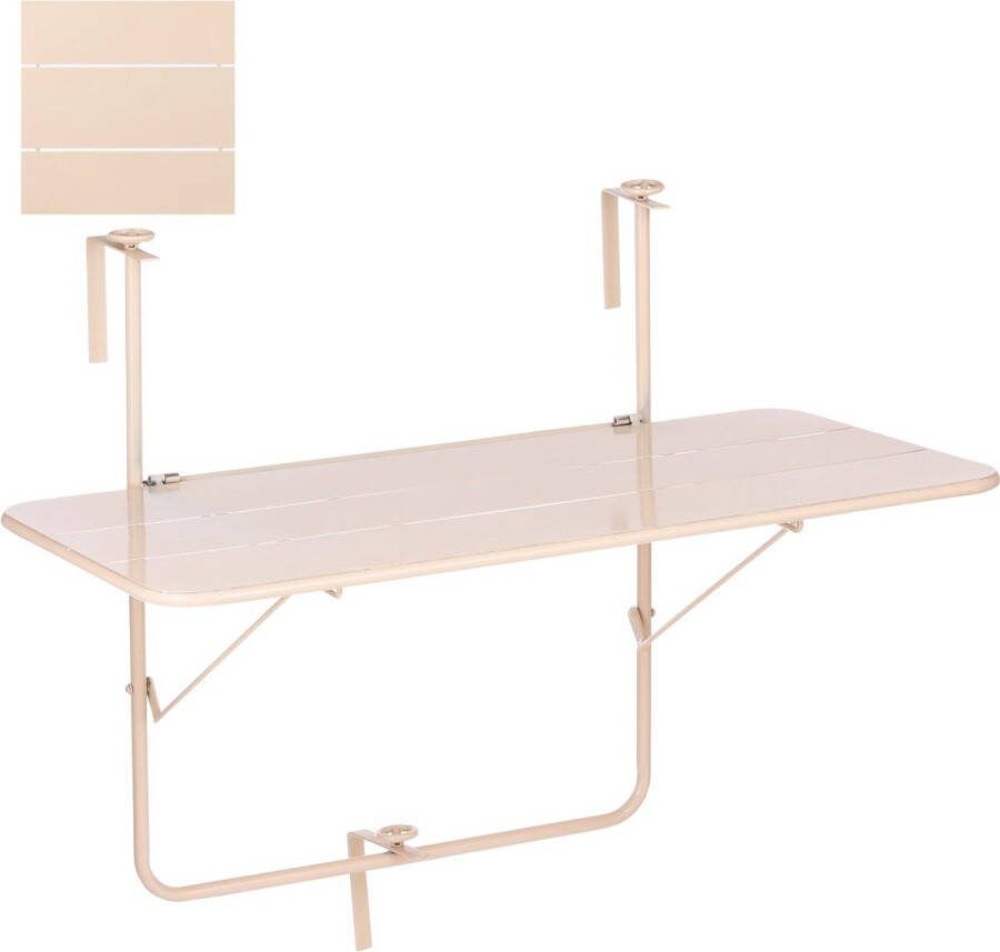 Mica Decorations Balkon Tuin Tafel 88x51x67 cm Ijzer Lichtroze