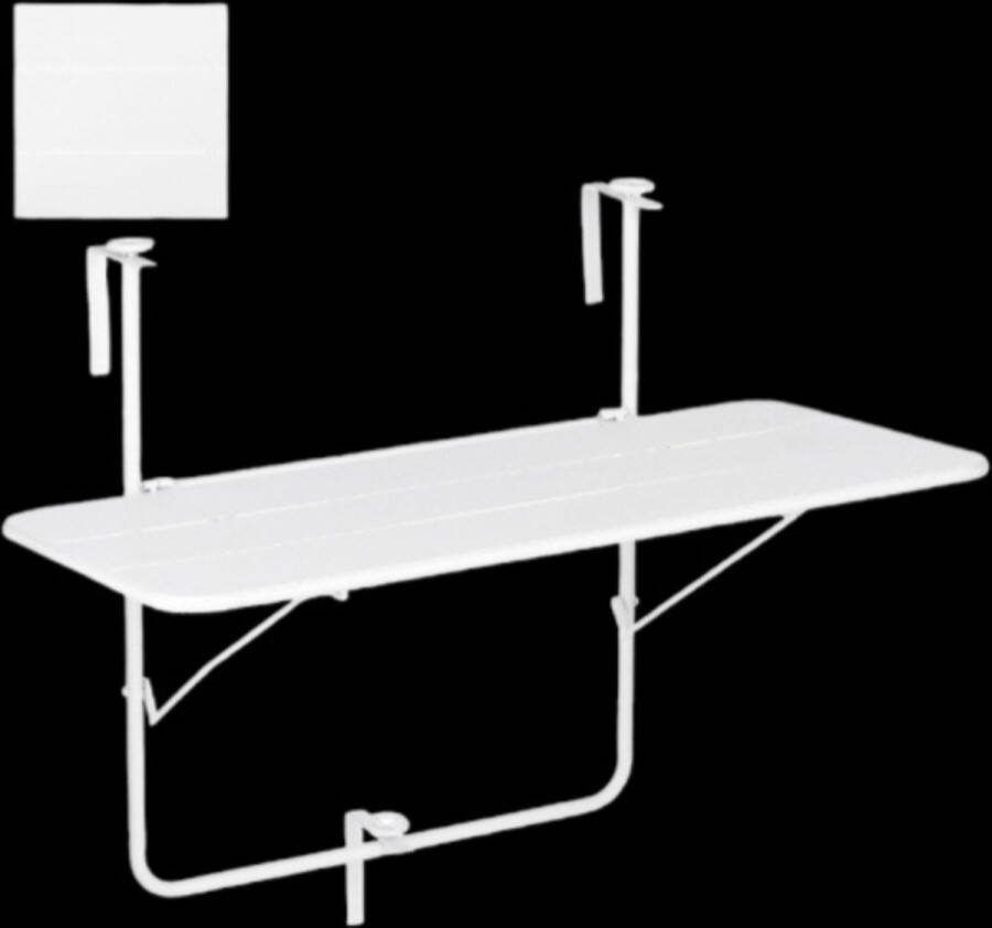 Mica Decorations Balkontafel wit inklapbaar L88 x B51 5 x H67cm