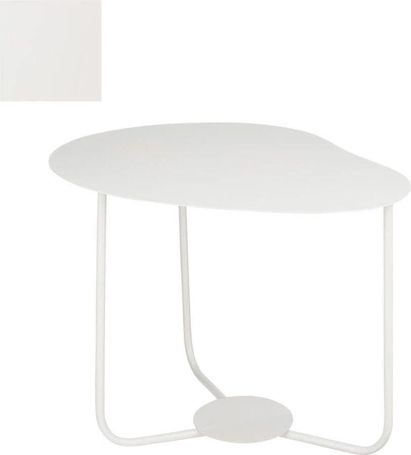 Mica Decorations Bijzettafel 55 x 41 x 40 cm Metaal Wit