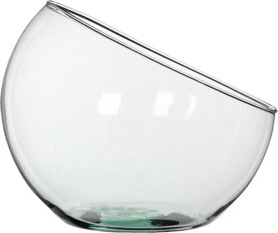 Mica Decorations Bloemen planten vaas Boly gerecycled glas transparant D24 x H21 cm Vazen