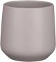 Mica Decorations Bloempot mat taupe keramiek voor kamerplant H13.5 x D14 cm plantenpotten - Thumbnail 1