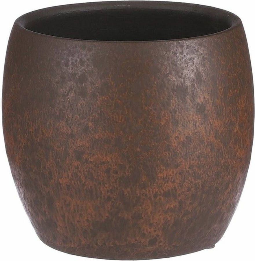 Mica Decorations Bloempot plantenpot roest terracotta bruin voor kamerplant H18 x D20 cm