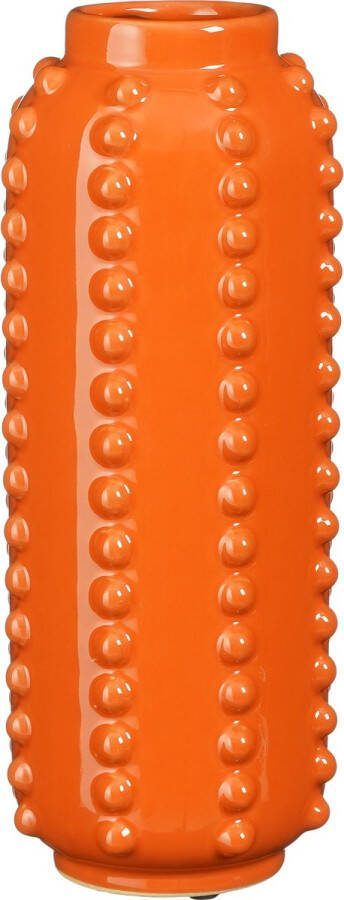 Mica Decorations Bloemenvaas boaz gebobbeld oranje 30 x 11 cm Vazen