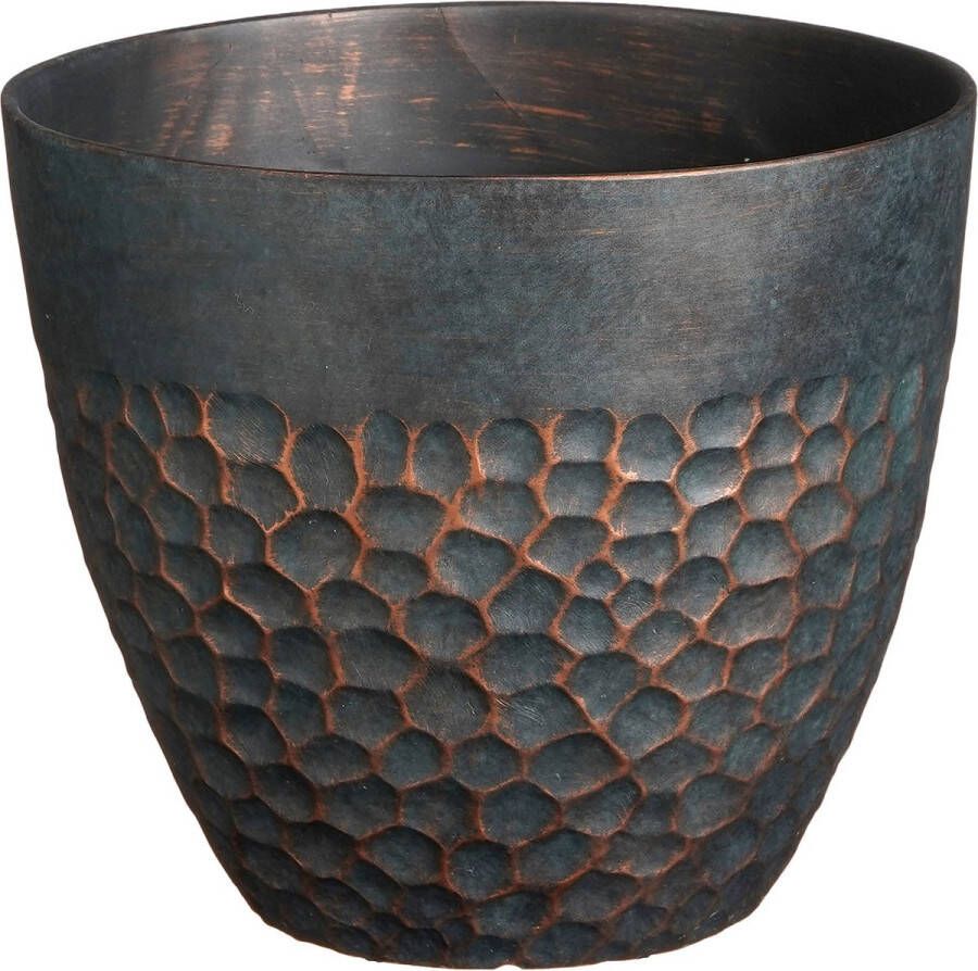 Mica Decorations Plantenpot Bravo kunststof buiten binnen Diep groen D30 x H26 cm Plantenpotten