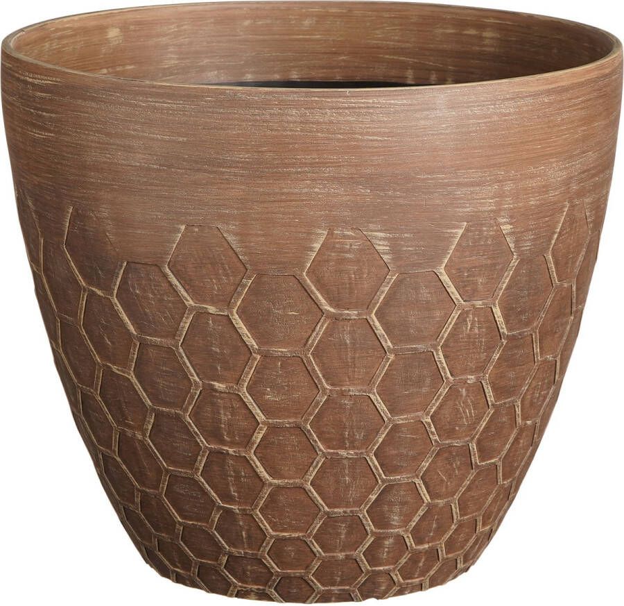 Mica Decorations Bravo Bloempot voor Buiten H32 5 x Ø38 cm Koper bijenkorf