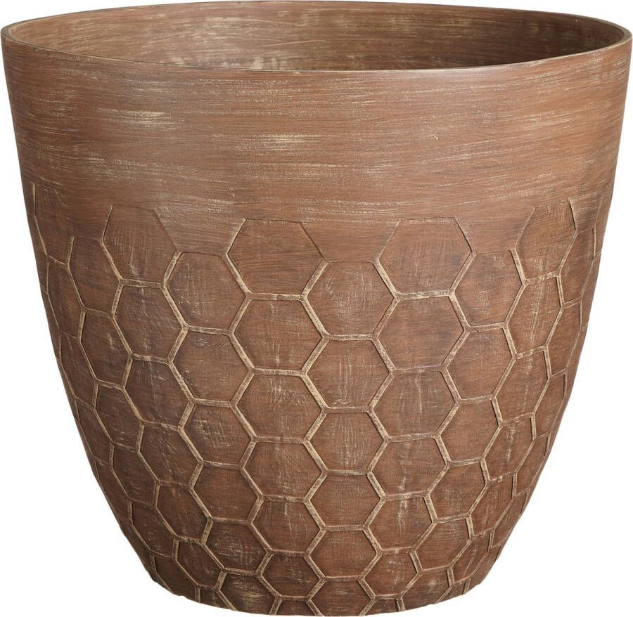 Mica Decorations Bravo Bloempot voor Buiten H40 x Ø45 cm Koper bijenkorf