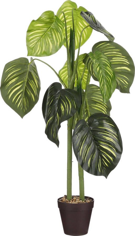 Mica Decorations Caladium Kunstplant in Bloempot H100 x Ø50 cm Groen