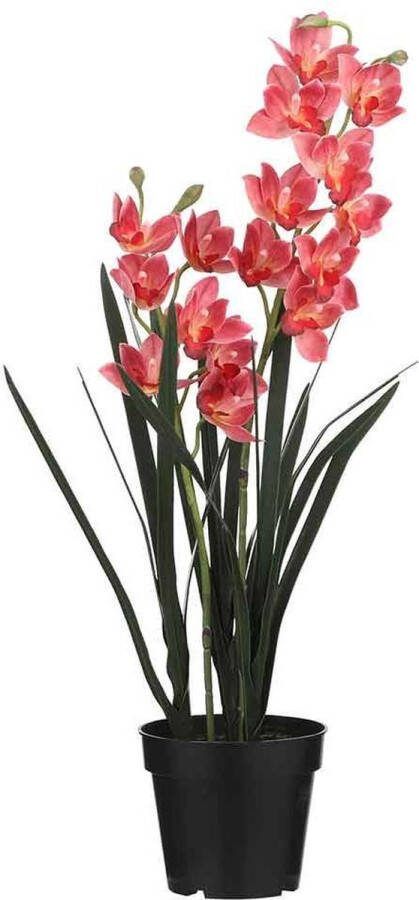 Mica Decorations Cymbidium Kunstplant H92 x Ø19 cm Pot Roze