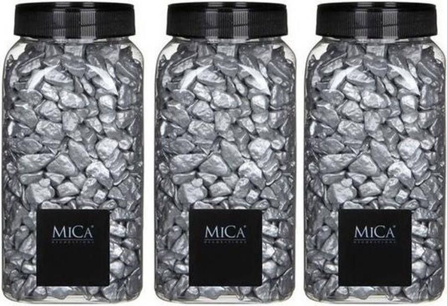 Mica Decorations Decoratie hobby stenen zilver 3 kg Home Deco Woonaccessoires Decoratie materialen