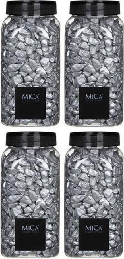 Mica Decorations Decoratie hobby stenen zilver 4 kg Home Deco Woonaccessoires Decoratie materialen