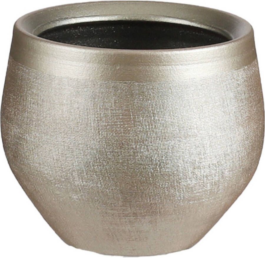 Mica Decorations Bloempot Goud Keramiek Voor Kamerplant H13 X D16 Cm Plantenpotten