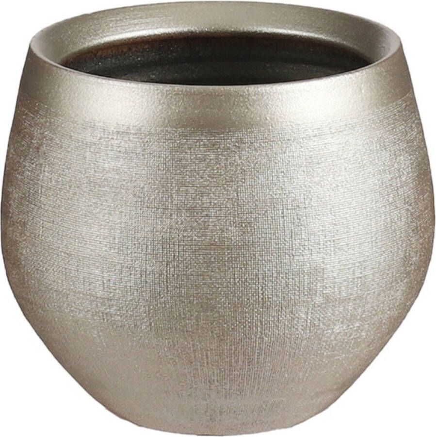 Mica Decorations Bloempot Goud Keramiek Voor Kamerplant H15 X D18 Cm Plantenpotten