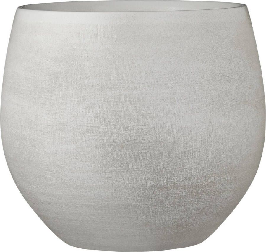 Mica Decorations Bloempot Creme Wit Keramiek Voor Kamerplant H28 X D33 Cm Plantenpotten