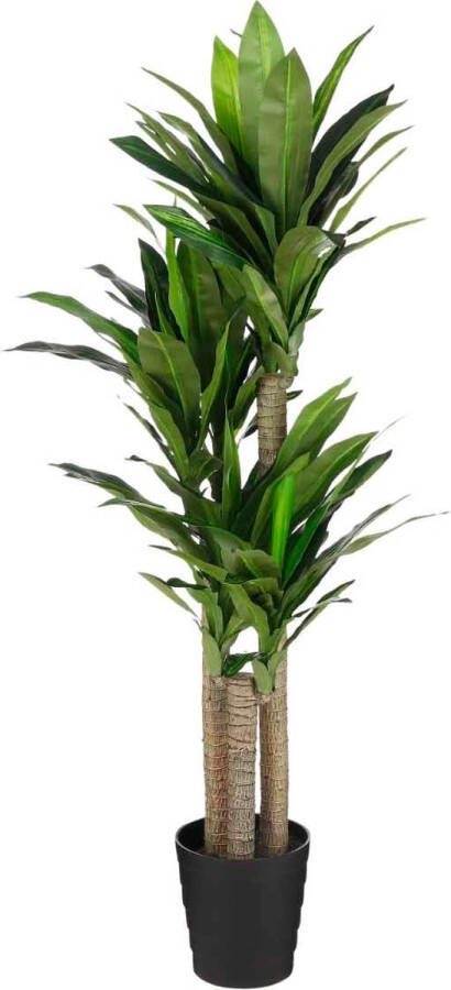 Mica Decorations Dracaena Kunstplant H150 x Ø60 cm Plastic Pot Groen