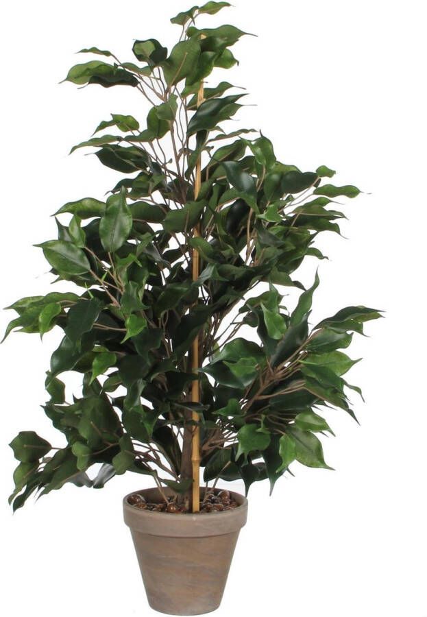 Mica Decorations Ficus Exotica Kunstplant in Bloempot Stan H60 x Ø35 cm Groen