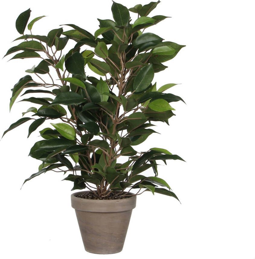 Mica Decorations Ficus Natasja Kunstplant in Bloempot Stan H40 x Ø30 cm Groen