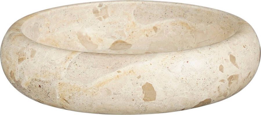 Mica Decorations Finnos Schaal H6 x Ø25 cm Marmer Beige
