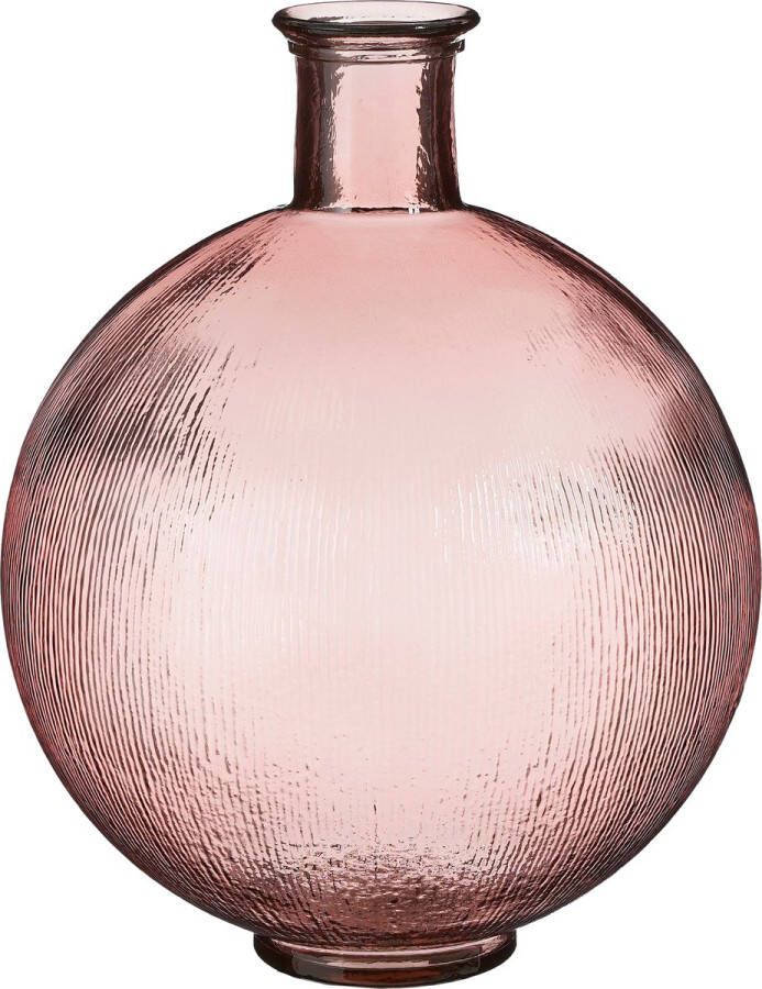 Mica Decorations Firenza Fles Vaas H42 x Ø34 cm Gerecycled Glas Lichtroze